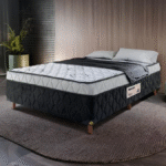 Cama Box Casal Ortopédica 138x188x52cm Preto/Branco - Suporta até 160kg por Pessoa - Imagem 3