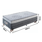 Cama Box Conjugada Solteiro com Auxiliar Vitta D-28 - Imagem 3